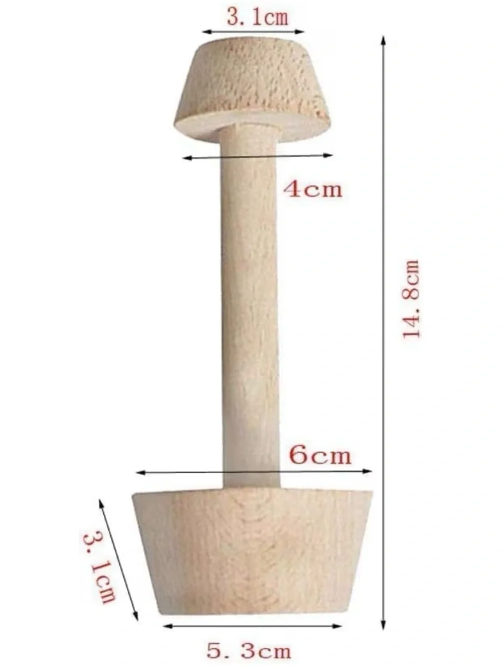 5/$25 Wooden Pastry Tamper for Pies and Tarts